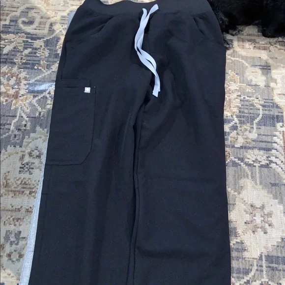 Figs Black Wide Leg Pants - Picture 1 of 3